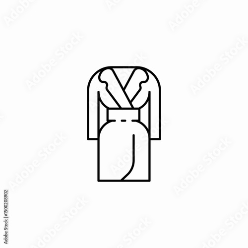 woman robe icon sign vector