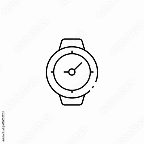 wrist watch icon sign vector