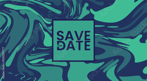 Save the date banner. Can be used for business, marketing and advertising. logo graphic design of event summit made for Technology and upcoming events.	
