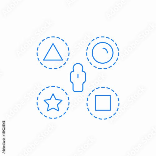 abstract shapes icon sign vector