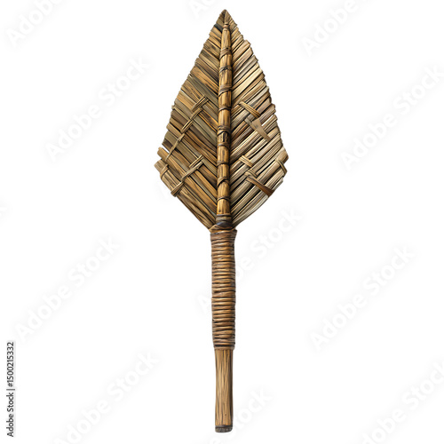 A Woven Palm Arrow with Mayan Death Gods Xibalba Isolated on Transparent Background photo