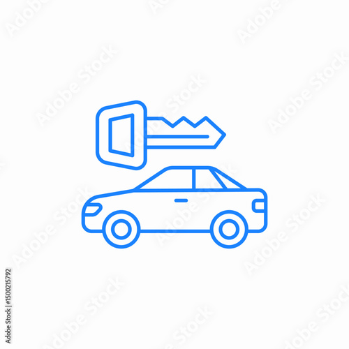 car key icon sign vector