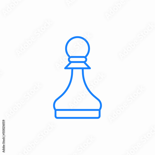 chess pawn icon sign vector