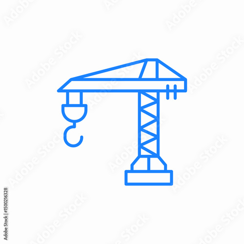 construction crane icon sign vector