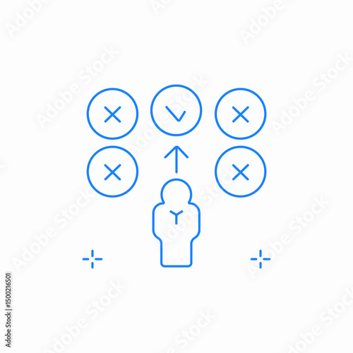 decision process icon sign vector