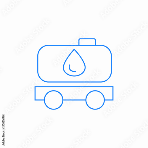 fuel tanker icon sign vector