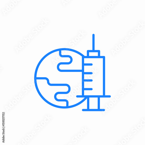 global immunization icon sign vector