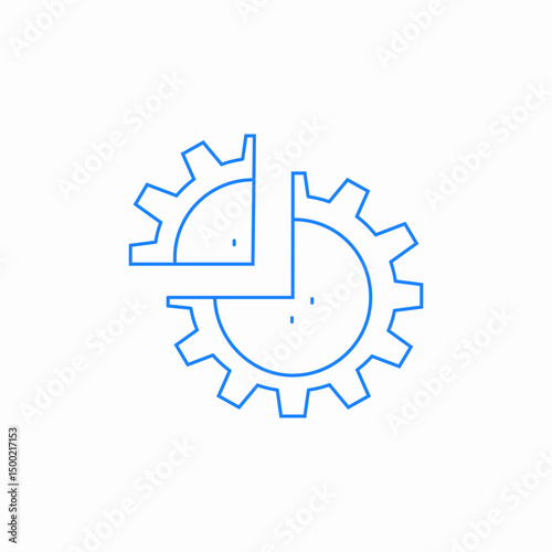 gear process icon sign vector