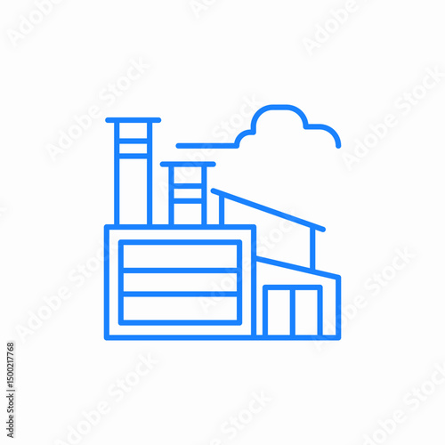 industrial factory icon sign vector