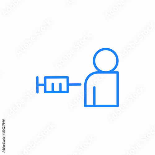 injection giving person icon sign vector