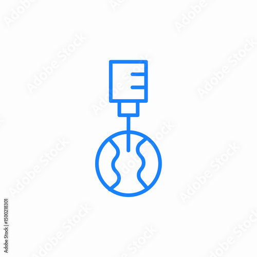 intravenous drip icon sign vector