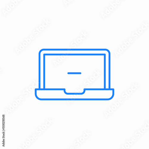 laptop screen icon sign vector