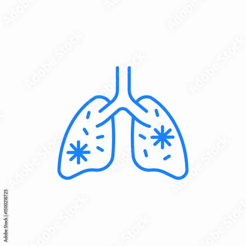 lung disease icon sign vector