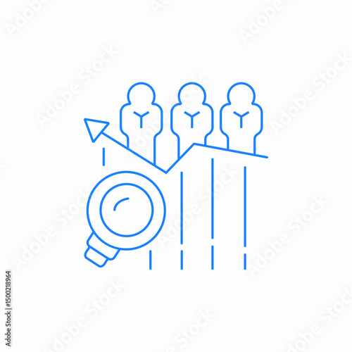 market research icon sign vector