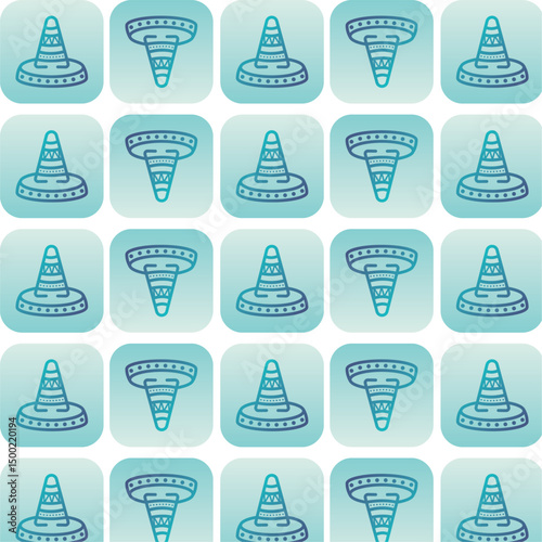 Blue sombrero layout. Vector