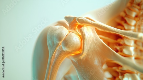 Human Shoulder Joint Anatomy: Detailed 3D Medical Illustration