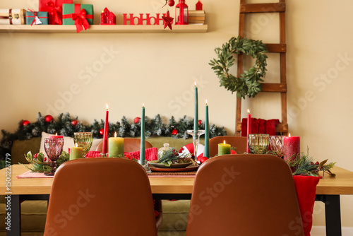 Dining table set for Christ...