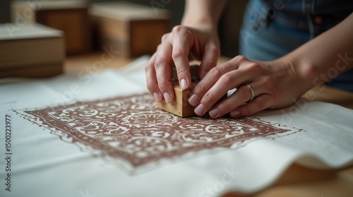 Artisan hand printing on fabric: traditional block techniques in modern crafts
