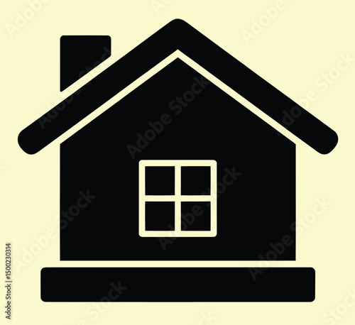 House Home Building Real Estate Property Residential Architecture Icon Vector