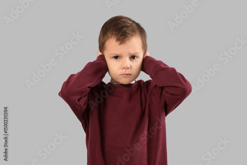 Little boy suffering from e...