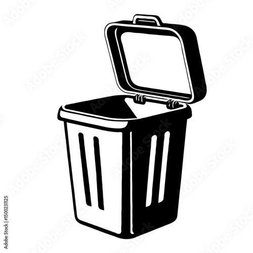 Recycle trash bin icon for waste removal vector illustration