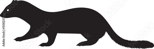 MOUNTAIN WEASEL SILHOUETTE SIDE VIEW