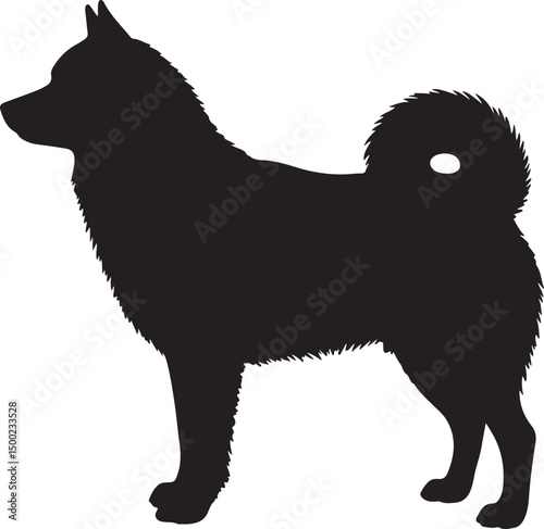 NORWEGIAN ELKHOUND SILHOUETTE
