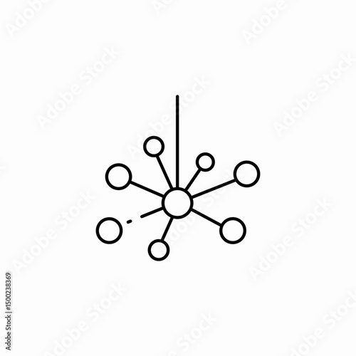 ceiling lights icon sign vector