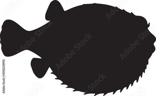 Pufferfish Silhouette Vector