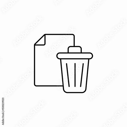 delete file icon sign vector