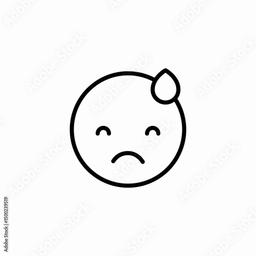 downcast sweat icon sign vector