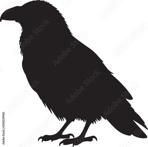 Raven Silhouette Vector