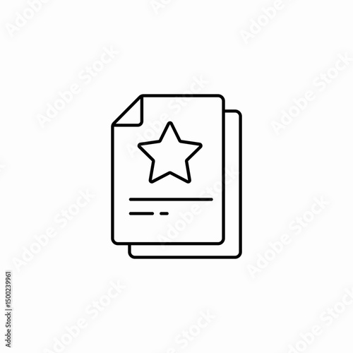 favorite file icon sign vector