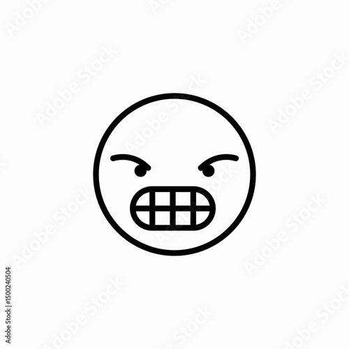 grinning squinting icon sign vector