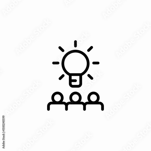 group idea icon sign vector