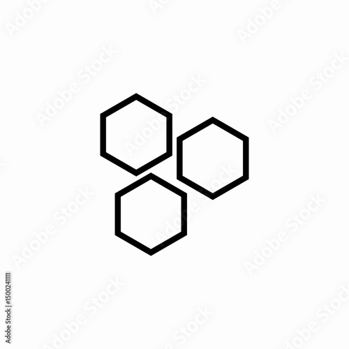 honeycomb cells icon sign vector