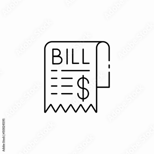 invoice bill icon sign vector