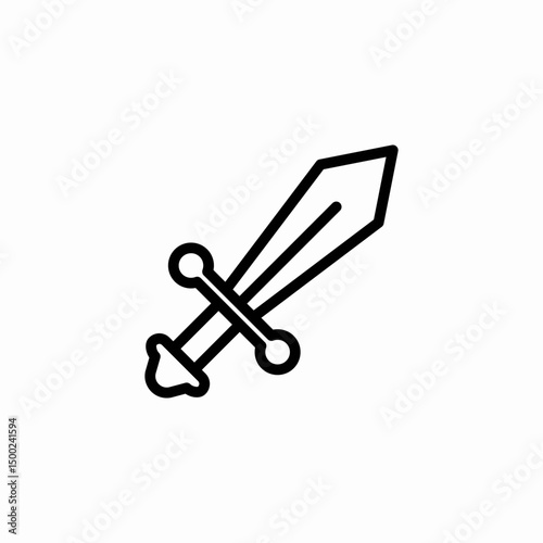 knight sword icon sign vector