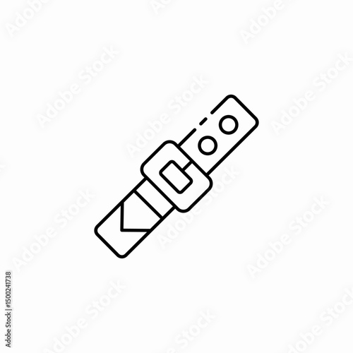 leather belt icon sign vector