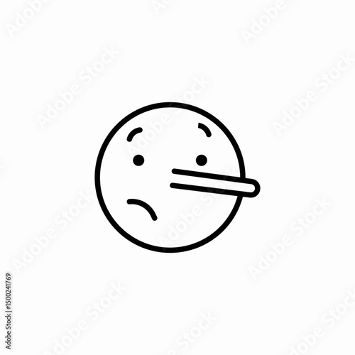 liar face icon sign vector