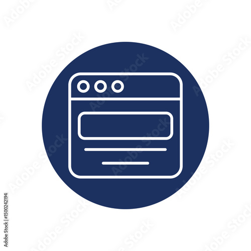 Browser icon vector stock illustration