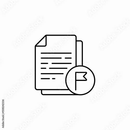 marked document icon sign vector