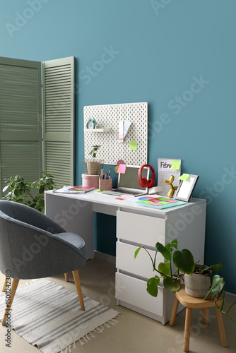 Stylish workspace with mode...