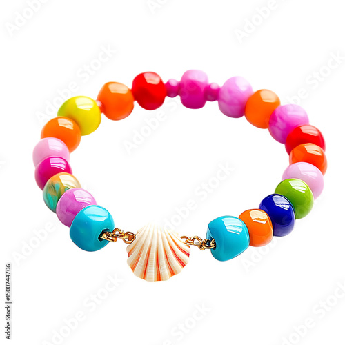 Vibrant Bracelet with Playful Irregular Isolated on Transparent Background