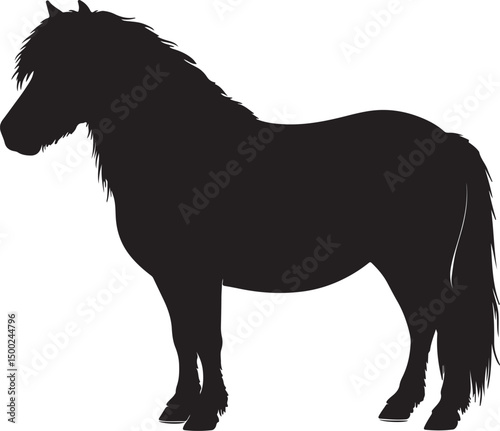 Foto Shetland Pony Silhouette Vector