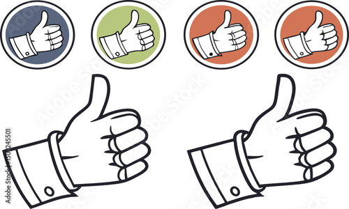 thumb up and down