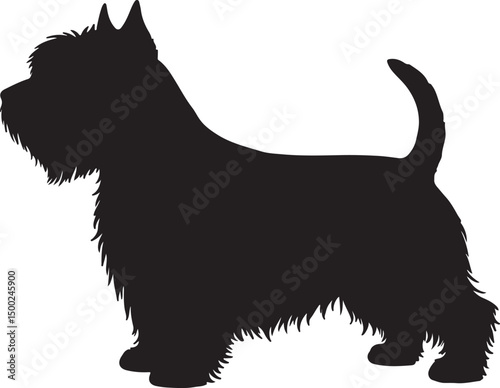 Skye Terrier Silhouette Vector