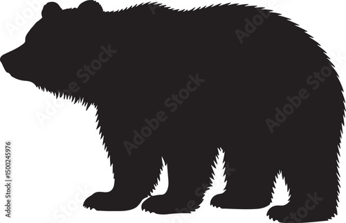 Sloth Bear Silhouette Vector