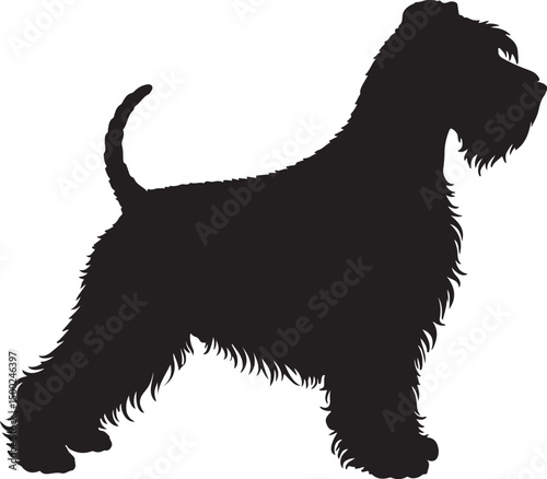 Soft Coated Wheaten Terrier Silhouette Vector