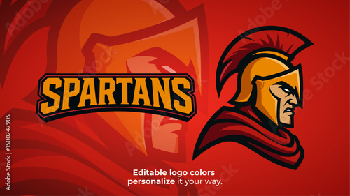 Spartan Warrior Mascot Logo Vector – Side View of Ancient Greek Soldier with Helmet for Esport Team, Gaming Logo, Streamer Brand or Tactical Historical Identity
